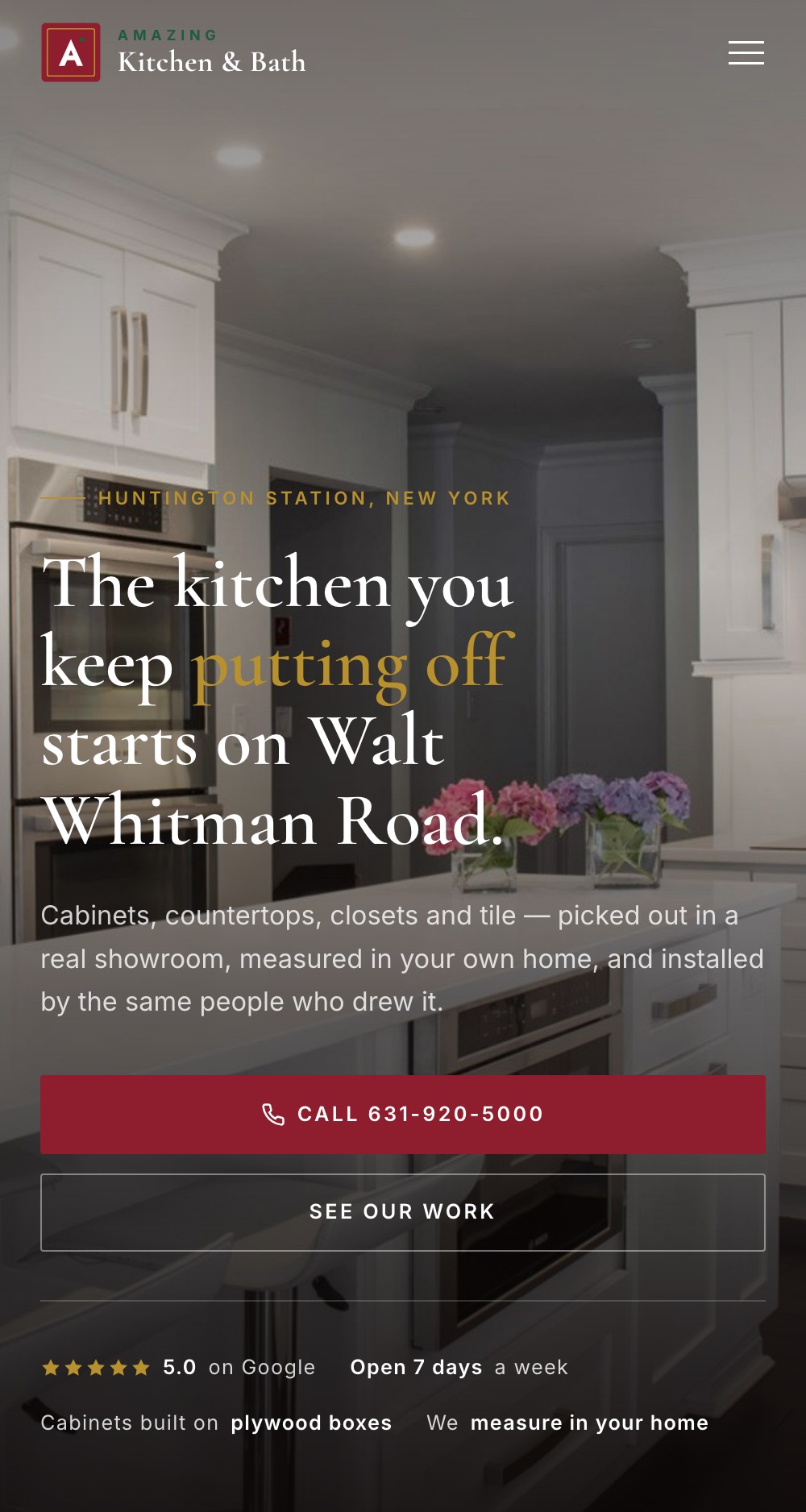 Amazing Kitchen and Bath website, built by 786 Scales