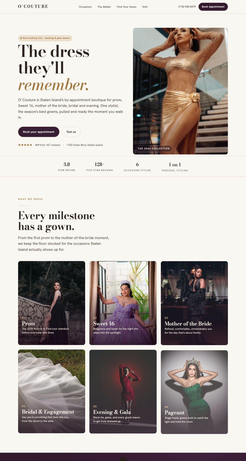 O'Couture bridal couture website